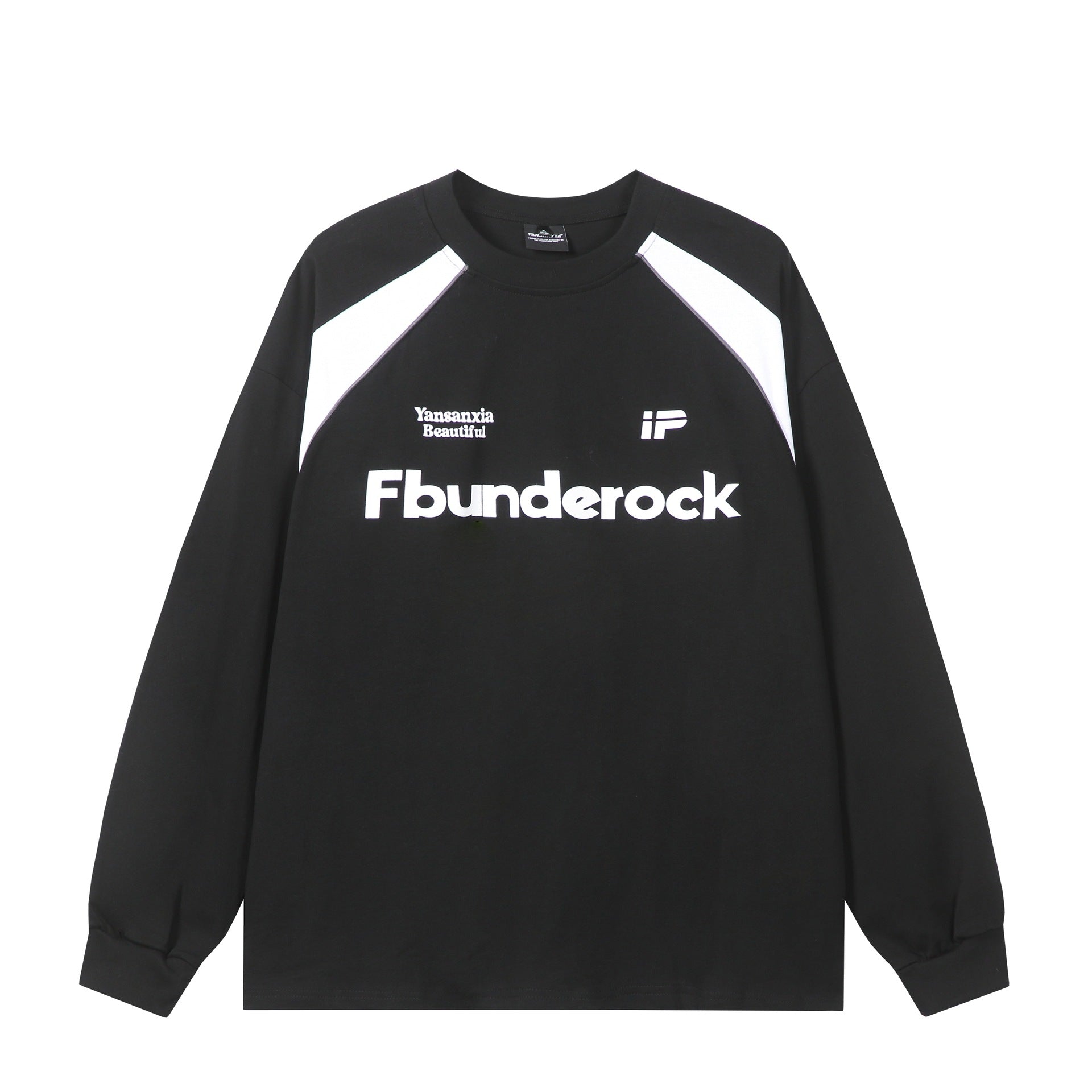 Unisex Oversized sweatshirt with raglan contrast inserts and large front print Chichicherry
