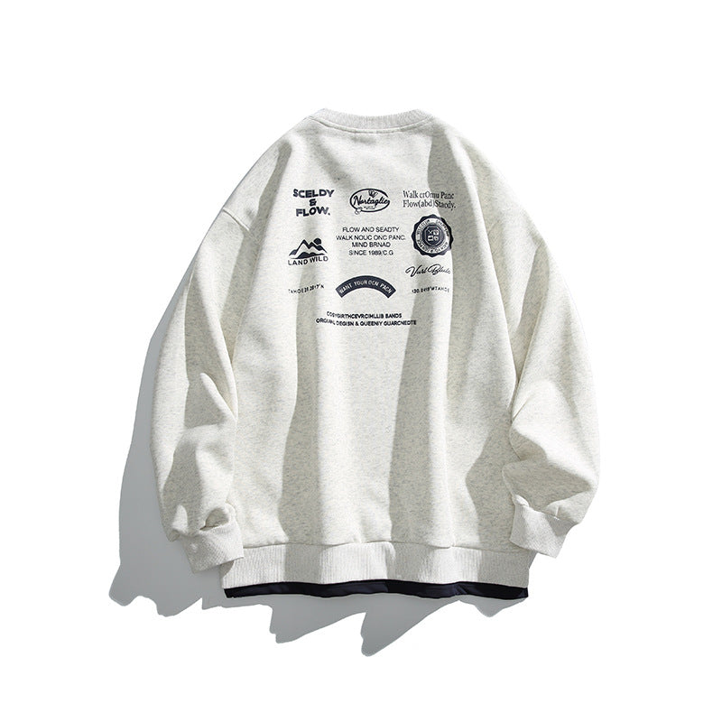 Unisex Oversized Sweatshirt with large back print, layered look, and ribbed cuffs Chichicherry