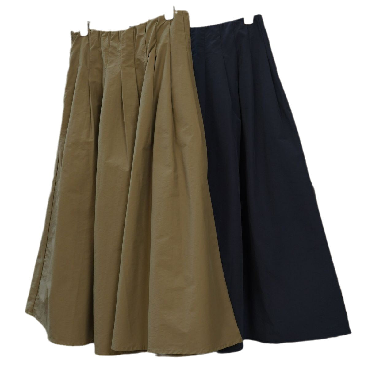 Women's Wide Swinging Midi Skirt with High Waist and Soft Pleats Chichicherry