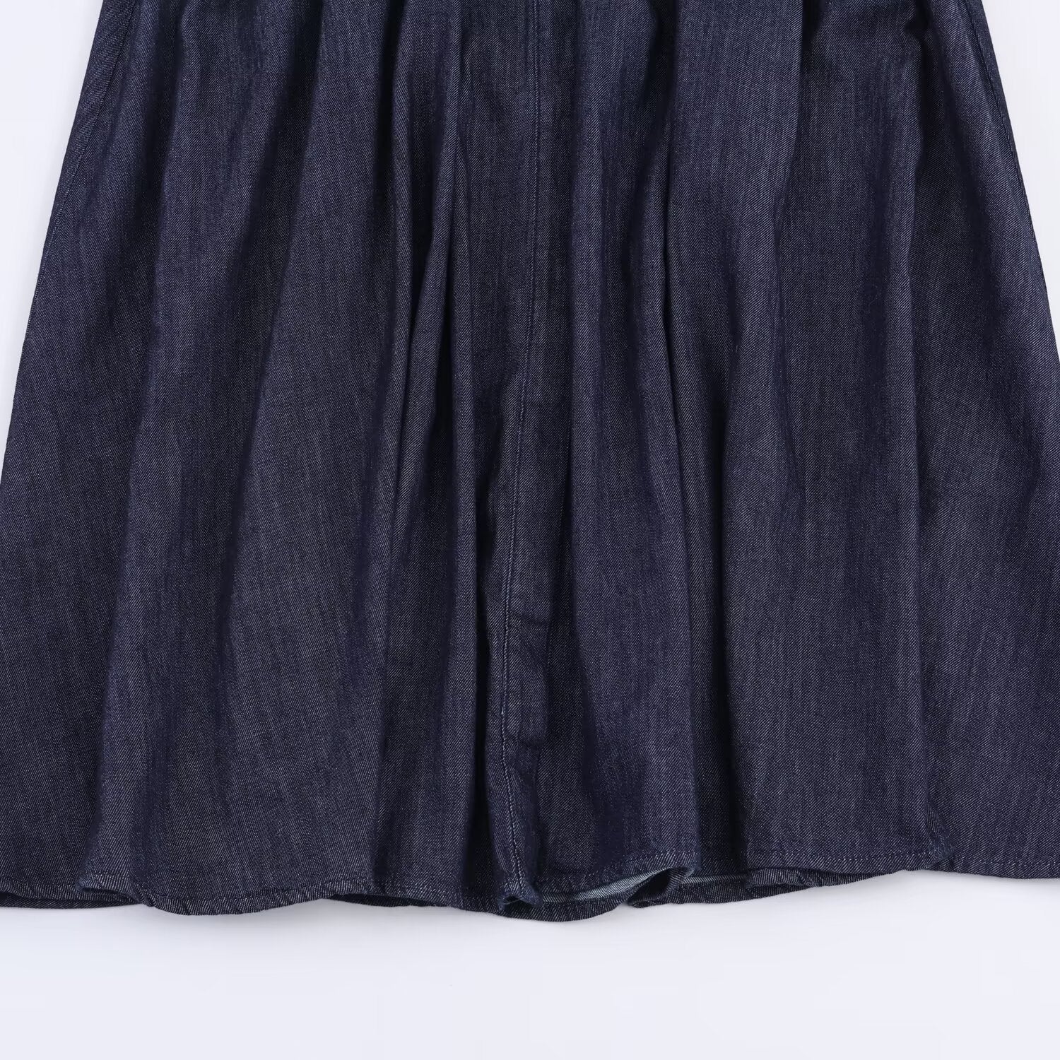 Women's Long Denim Shirt Dress with Waistband and Patch Chest Pockets Chichicherry