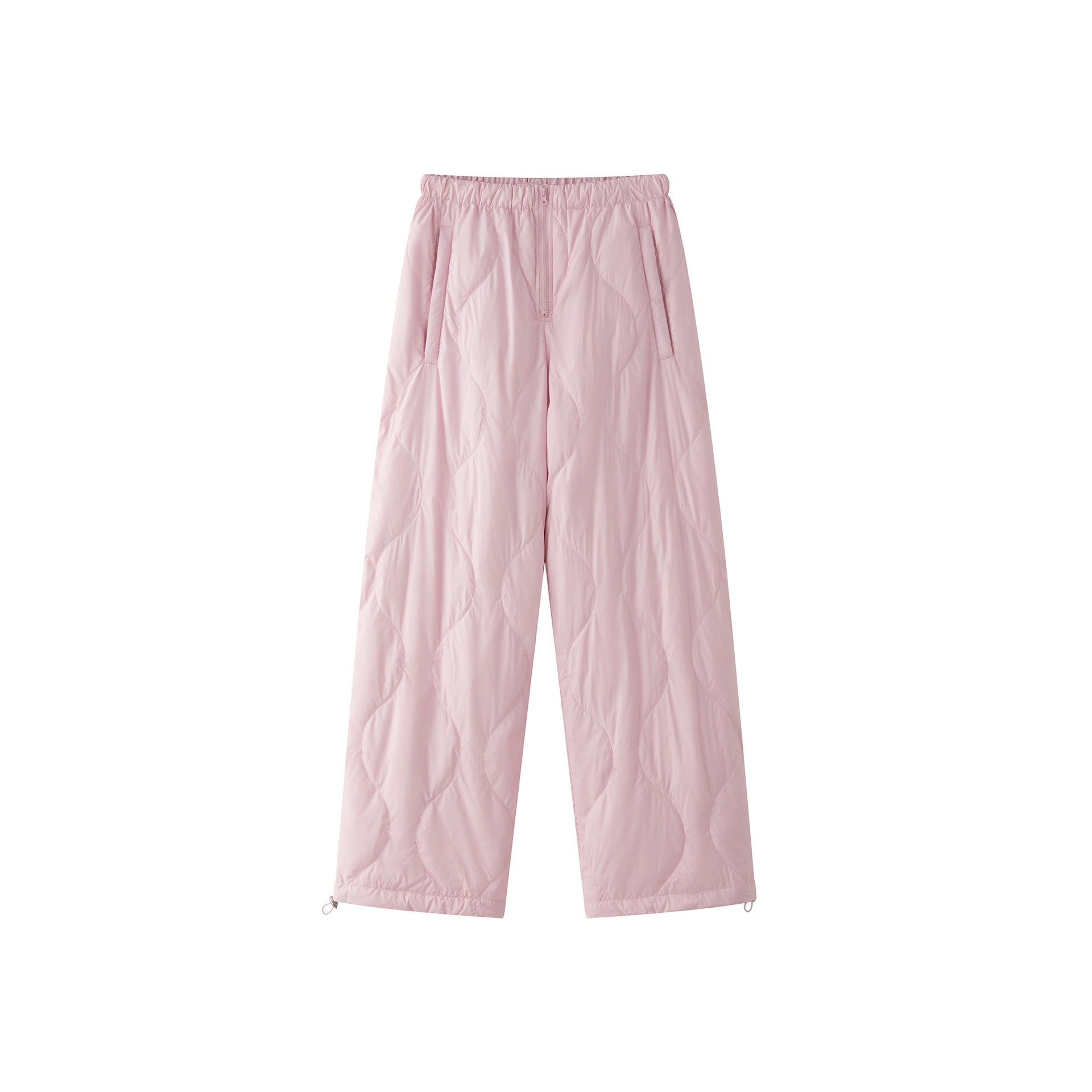 Women's Padded Cargo Ski Pants with Wide Balloon Cut and Elastic Waistband Chichicherry