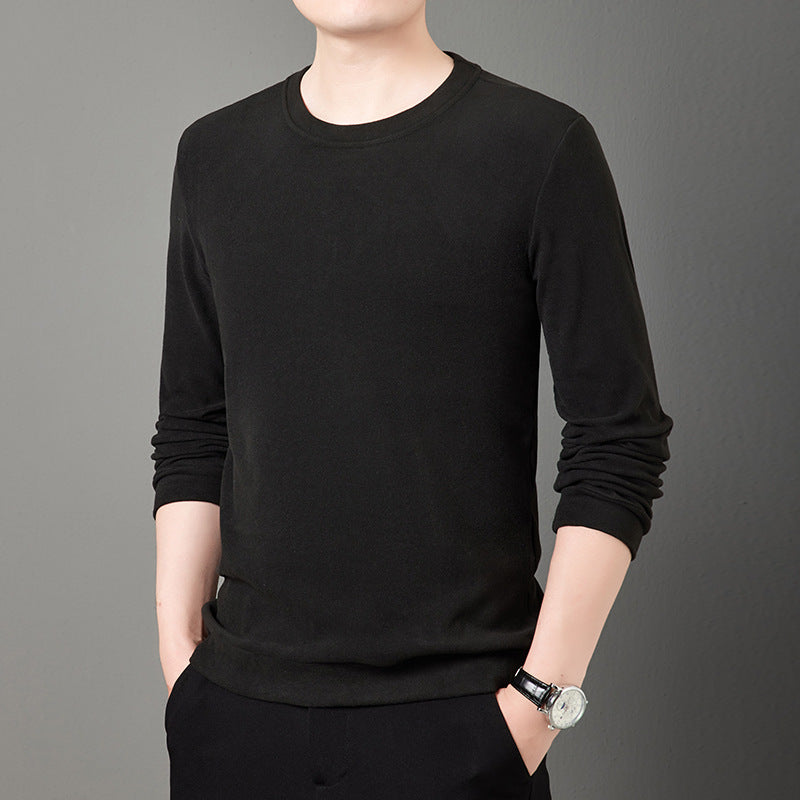 Men's Fine Crew Neck Sweater made of lightweight stretch knit with slim silhouette Chichicherry