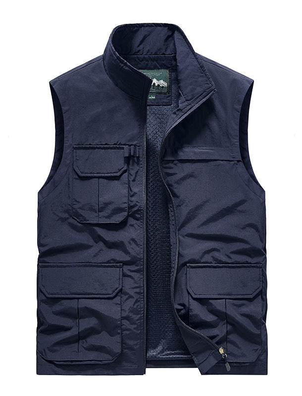 Men's Lightweight Travel Utility Vest with Mesh Lining and Multiple Pockets Chichicherry
