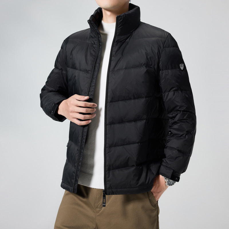 Men's lightweight quilted thermal jacket with stand-up collar and windproof insulation Chichicherry