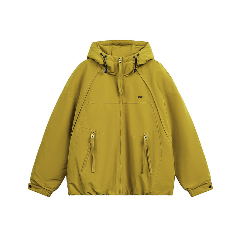 Unisex Oversized Hooded Winter Jacket with Water-Repellent Padding and Drawstring Chichicherry