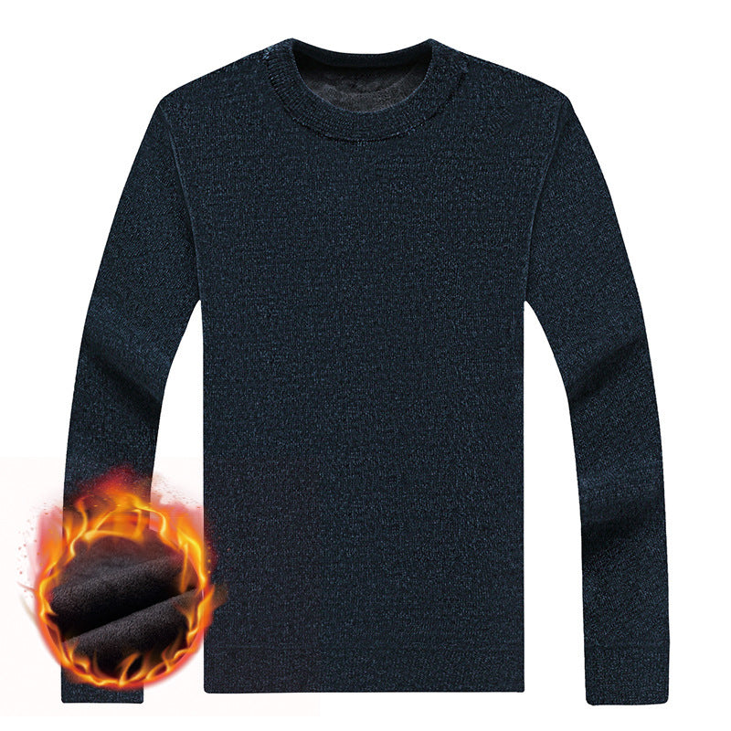 Men's fine knit thermal pullover with thermo fleece lining and slim fit Chichicherry