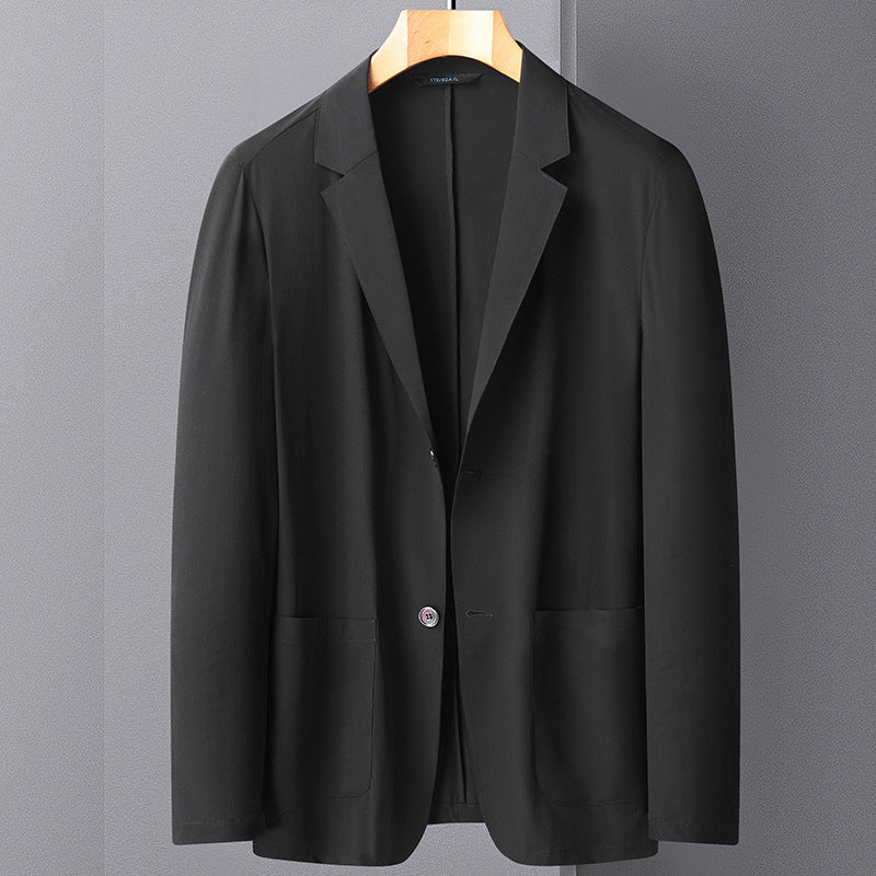 Men's Lightweight Unstructured Travel Blazer with Patch Pockets Chichicherry