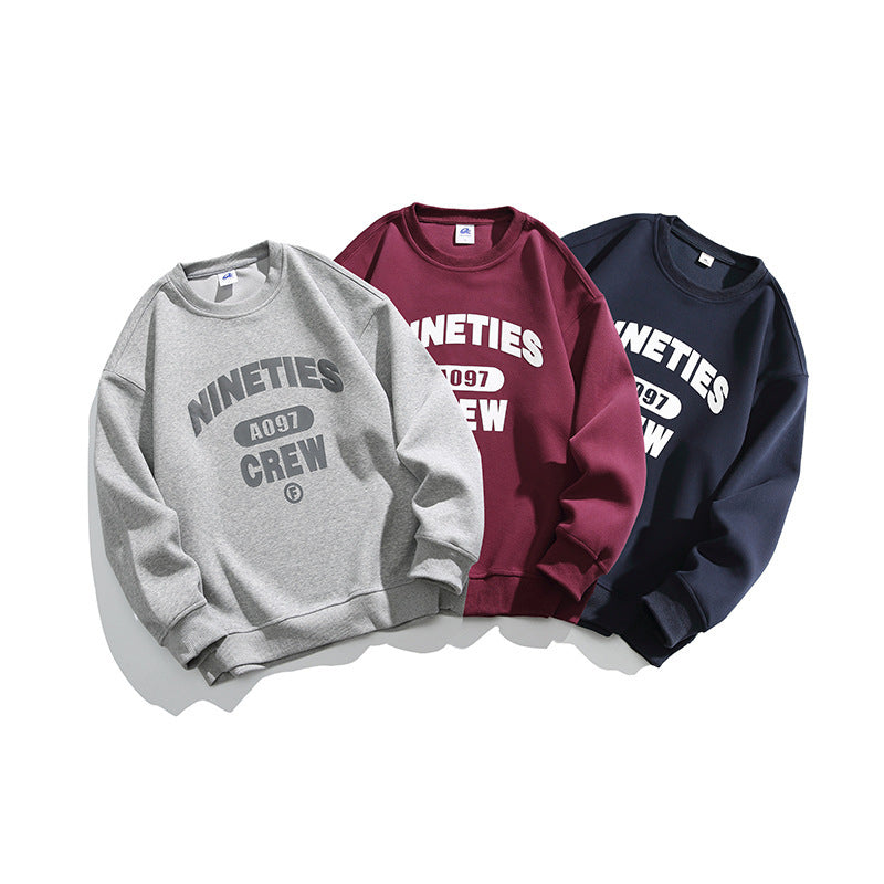 Unisex Oversized Sweatshirt with Round Neck and Distinctive College Print Chichicherry