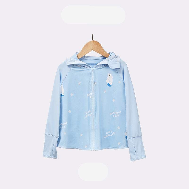 Children's UV protection jacket with hood and breathable properties Chichicherry