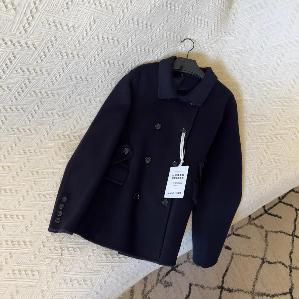 Women Elegant Double-breasted Jacket Chichicherry