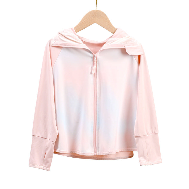 Women Breathable Sports Jacket with UV Protection and Hood Chichicherry