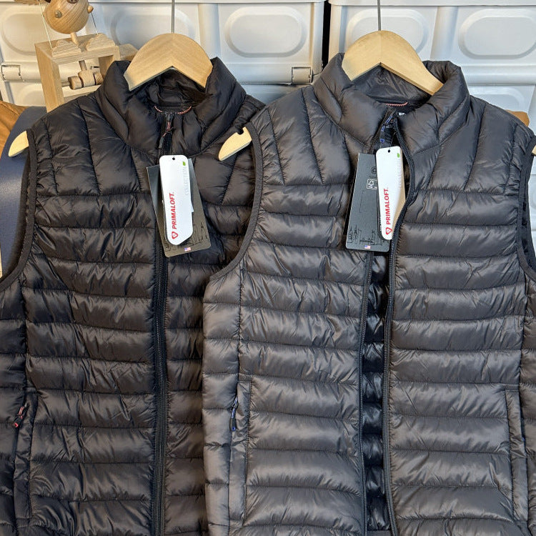 Men's quilted vest with Primaloft insulation, stand-up collar and zipper Chichicherry