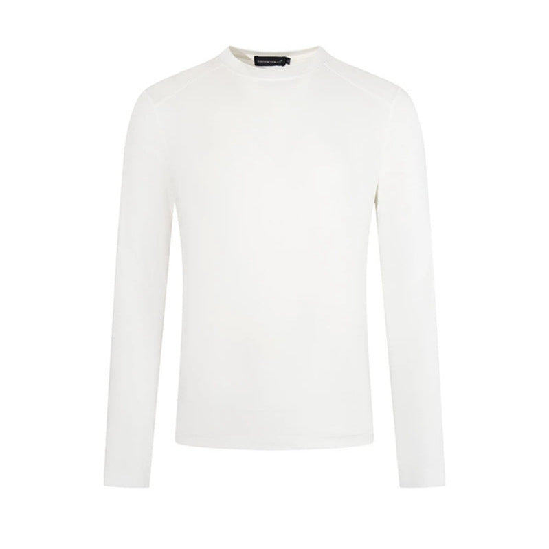 Men's fine knit pullover with round neck made of merino wool Chichicherry