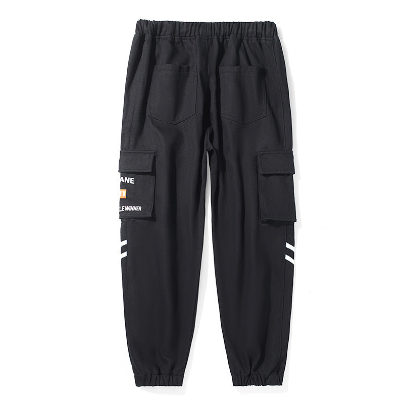 Men's Urban Camouflage Jogger with Utility Pockets and Elastic Ankle Hem Chichicherry