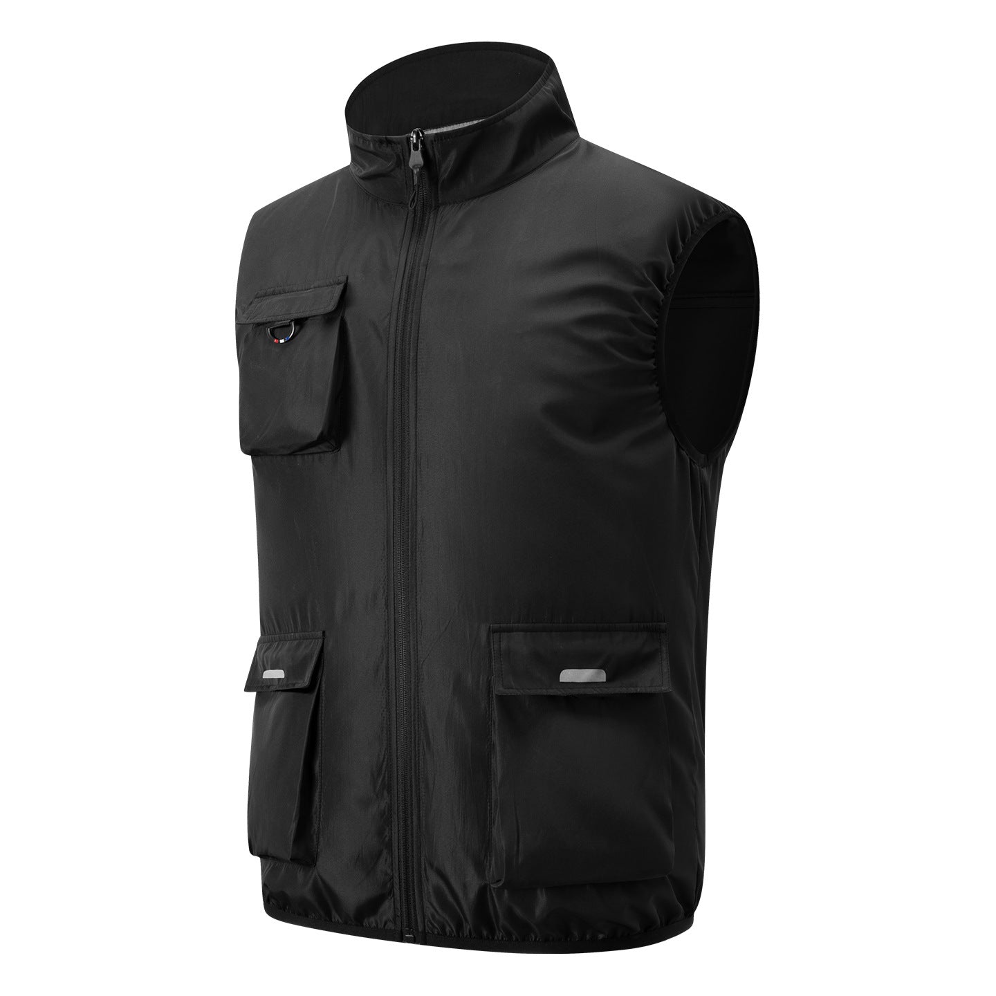 Men's lightweight multifunctional outdoor vest with zipper and multiple pockets Chichicherry