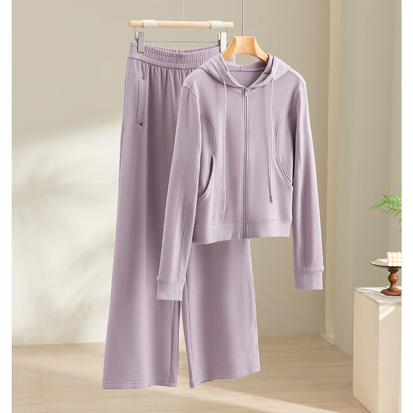 Women Wide Satin Pants with High Elastic Waistband and Flowing Draping Chichicherry