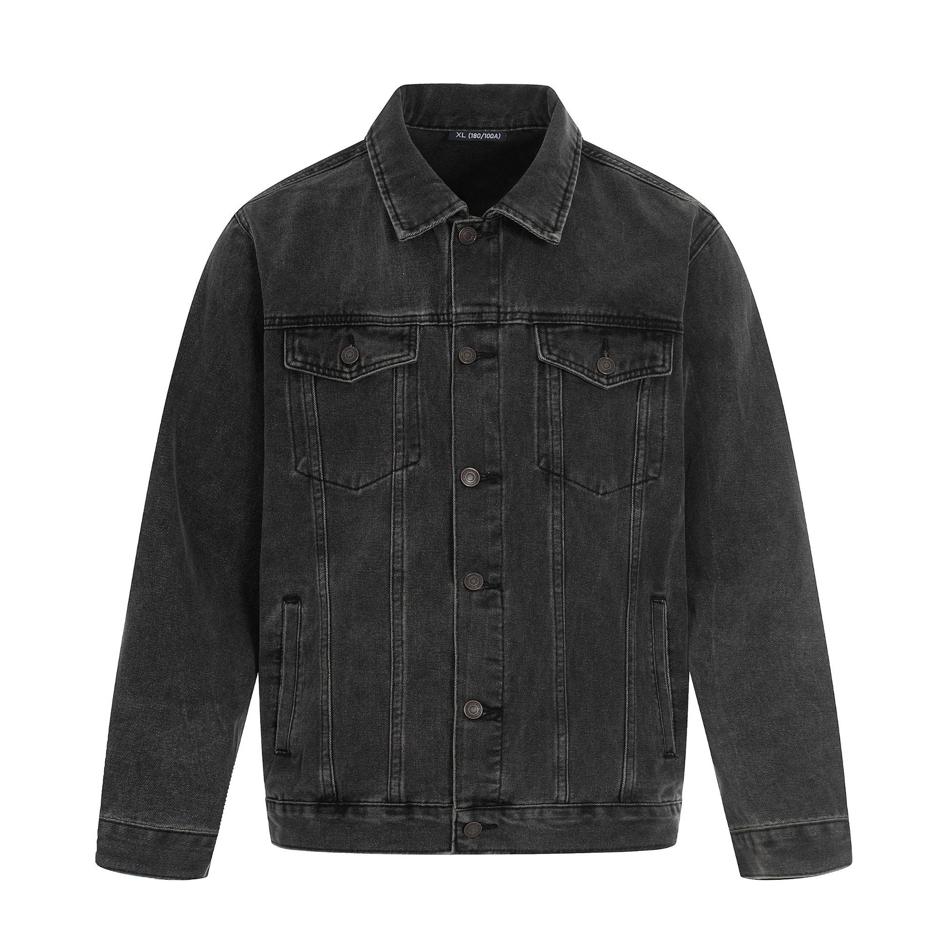 Men's jeans jacket in used effect with flap pockets and straight cut Chichicherry