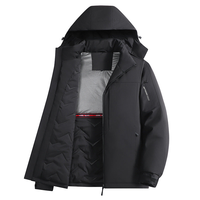 Men's Insulated Hooded Thermo Jacket in Technical Outdoor Style Chichicherry