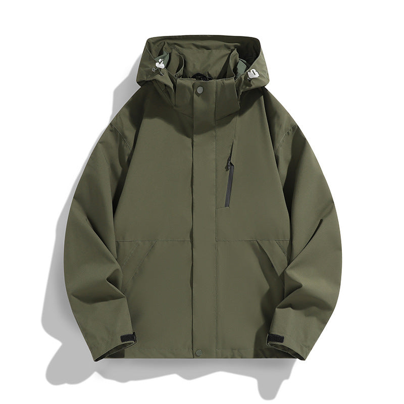 Women Oversize Softshell Hooded Jacket with Drop Shoulder, Concealed Zippers and Drawstring Chichicherry