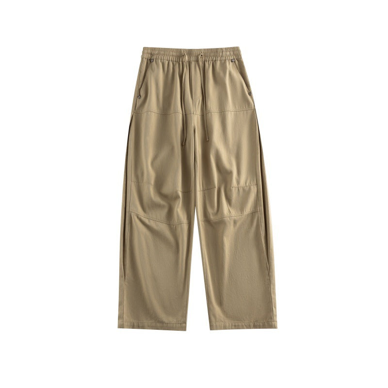 Women's wide culotte pants in utility style with elastic waistband, drawstring, and patch pockets