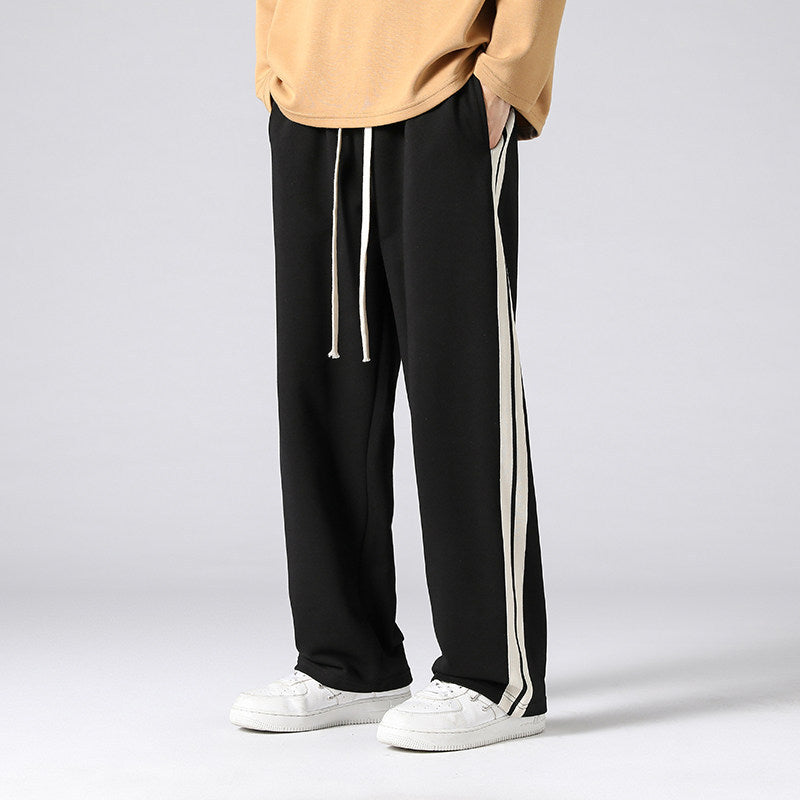 Men's Relaxed-Fit Lounge Pants with Distinctive Side Stripes & Adjustable Drawstring Chichicherry