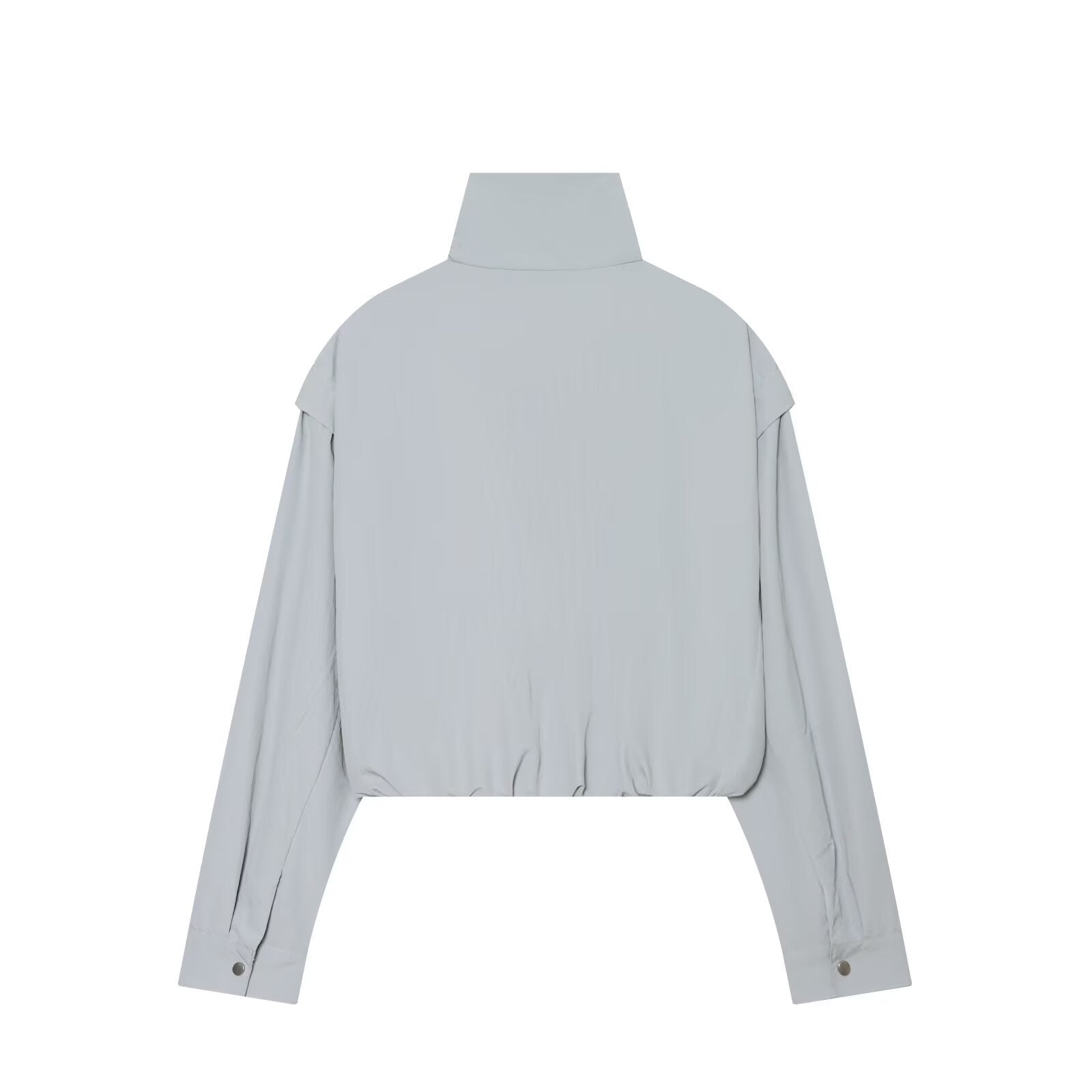Women's short functional windbreaker with high standing collar and concealed zipper Chichicherry