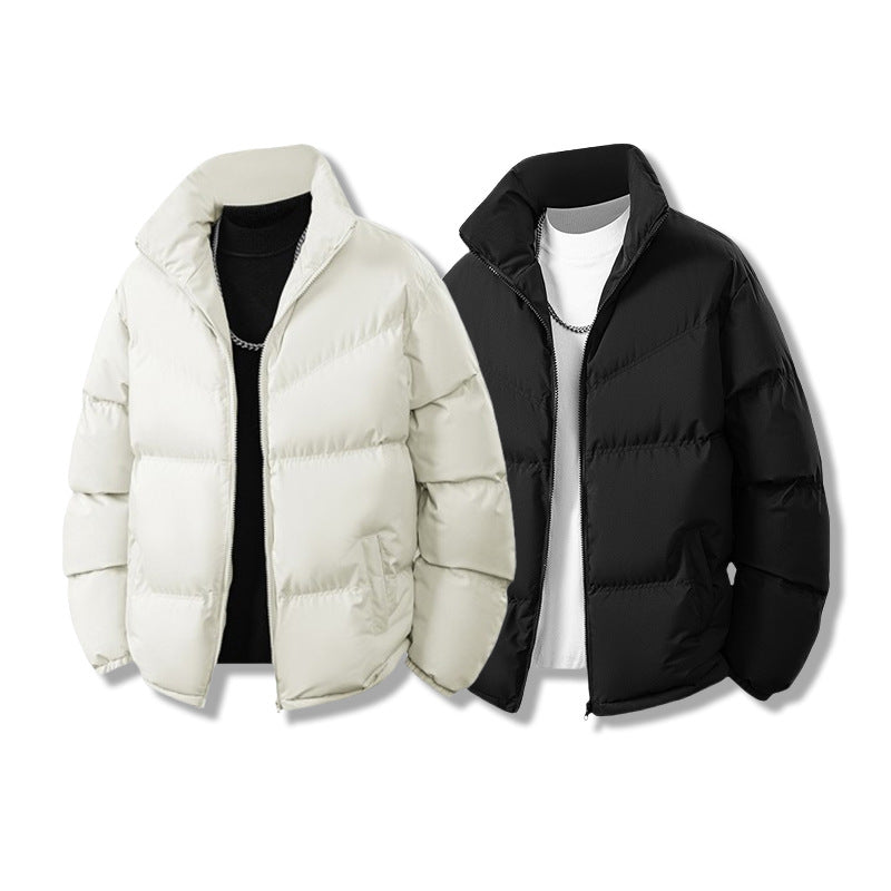 Men's short quilted thermal winter jacket with high stand-up collar and windproof filling Chichicherry