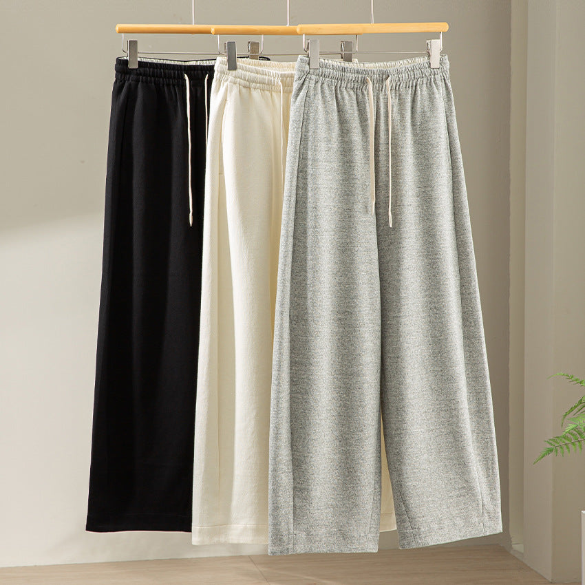 Women's Wide Lounge Pants with Elastic Waistband, Drawstring, and Side Pockets Chichicherry