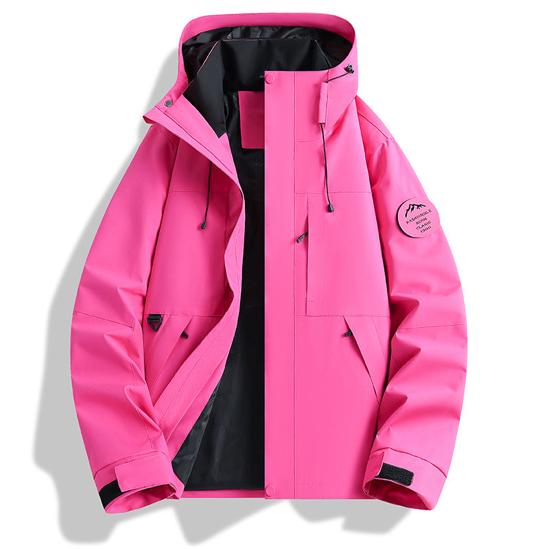 Men's Water and Windproof Softshell Outdoor Jacket with Adjustable Hood Chichicherry