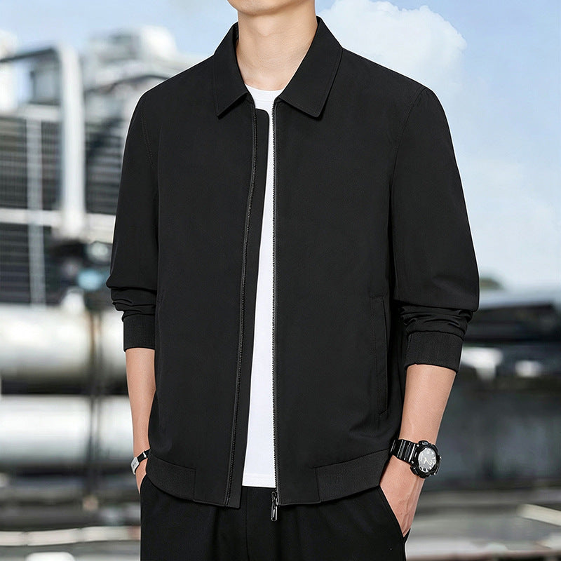 Men's Lightweight Windbreaker with Checked Lining, Full Zip and Ribbed Cuffs Chichicherry