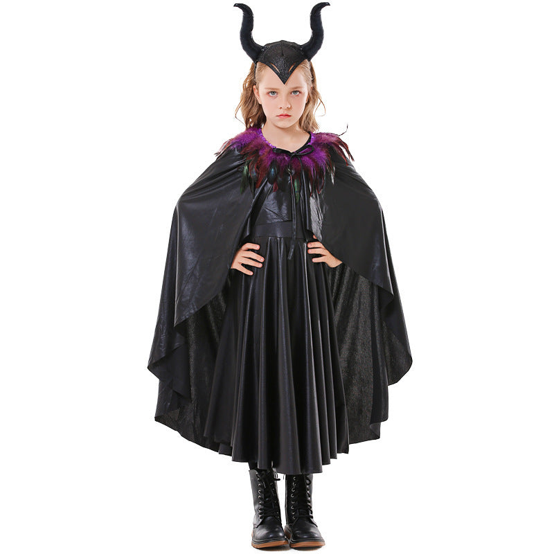 Girls Enchanted Magical Creature Costume with Hood and Shimmering Tulle Chichicherry