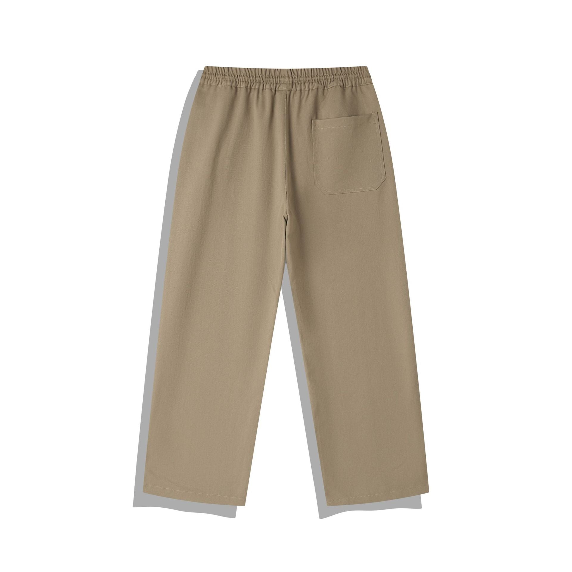 Women's cropped pants in relaxed fit with elastic waistband, drawstring, and decorative stitching Chichicherry