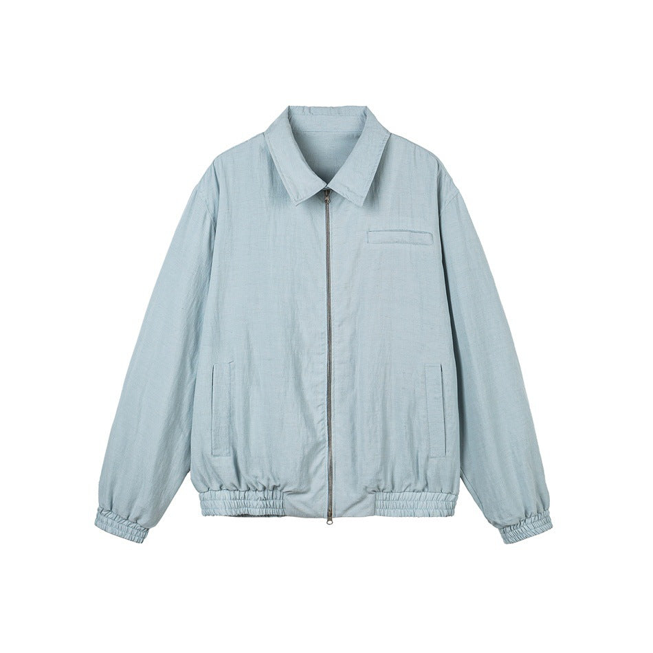 Unisex Oversize Denim Jacket with frayed edges and snap button placket Chichicherry