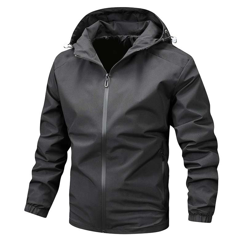 Men's Lightweight Softshell Hooded Jacket with Water-Repellent Membrane and Sealed Zippers Chichicherry