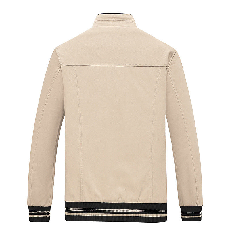Men's leisure jacket with stand-up collar, ribbed cuffs and camouflage lining Chichicherry