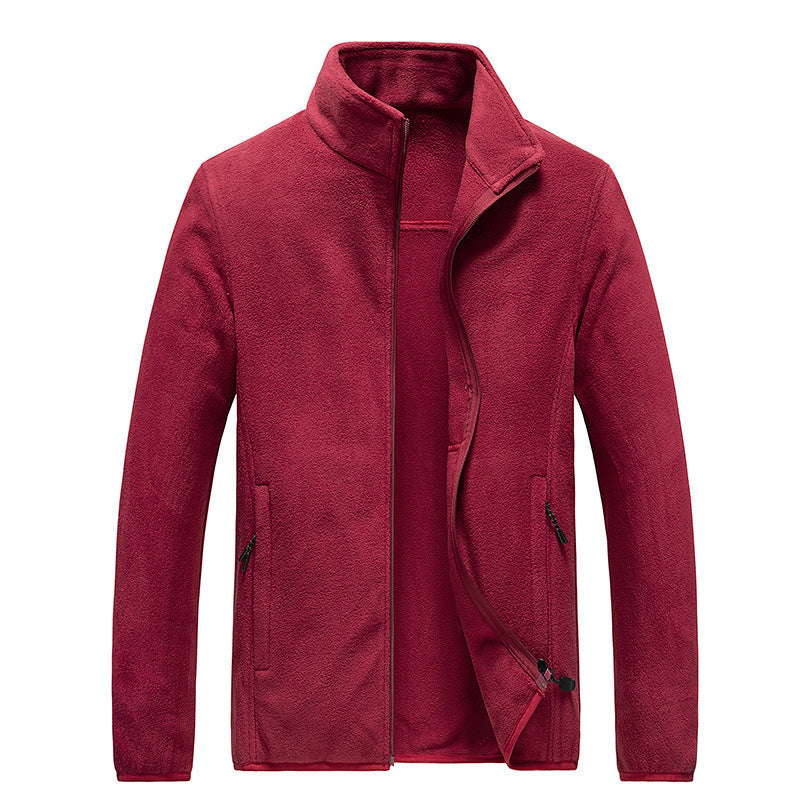 Men's fleece jacket with full zip, stand-up collar, and practical zip pockets Chichicherry