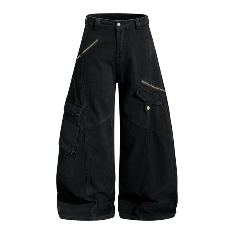 Women High-Cut Baggy Culotte with Multi-Cargo Pockets Chichicherry