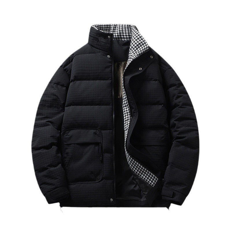 Men's quilted jacket with houndstooth lining and adjustable hem Chichicherry