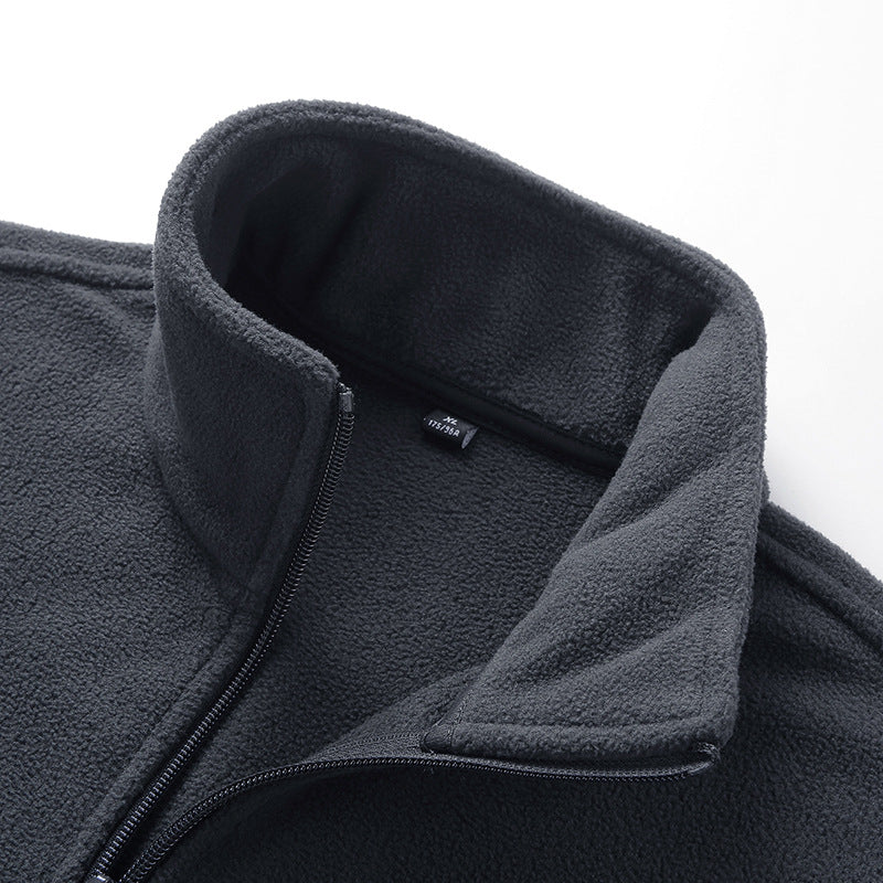 Men's Lightweight Microfleece Outdoor Vest with high collar and concealed zipper Chichicherry