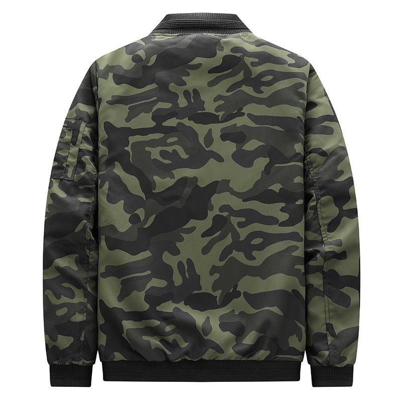 Men's camouflage bomber jacket in military look with zipper and sleeve utility pocket Chichicherry