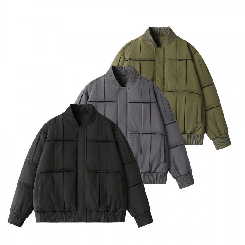 Unisex Boxy-padded Bomber jacket in oversized cut with ribbed hem and stand-up collar Chichicherry