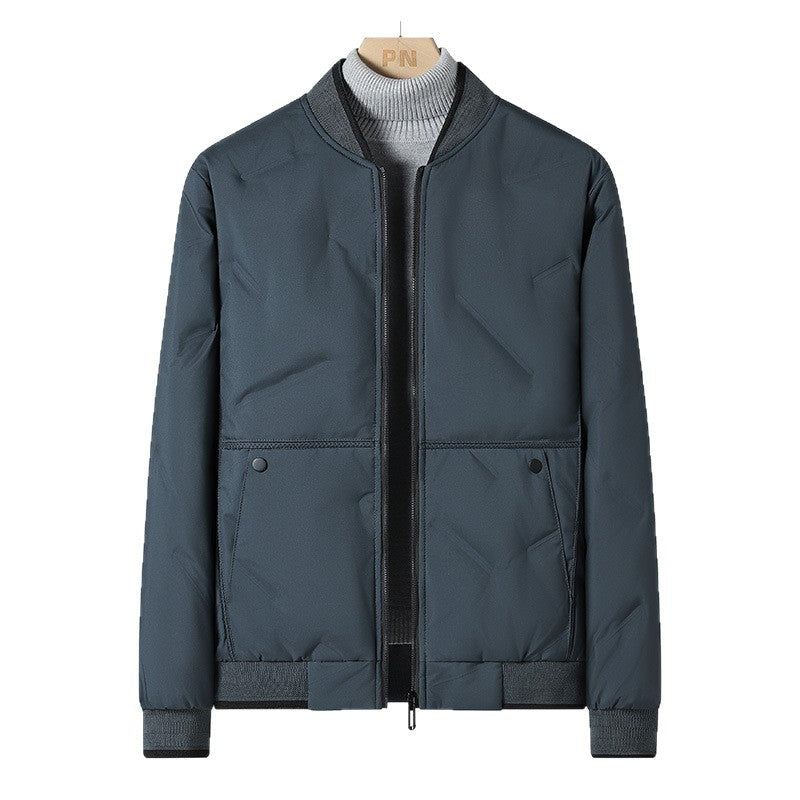 Men's Padded Thermal Bomber Jacket with Windproof Outer Layer and Warm Lining Chichicherry