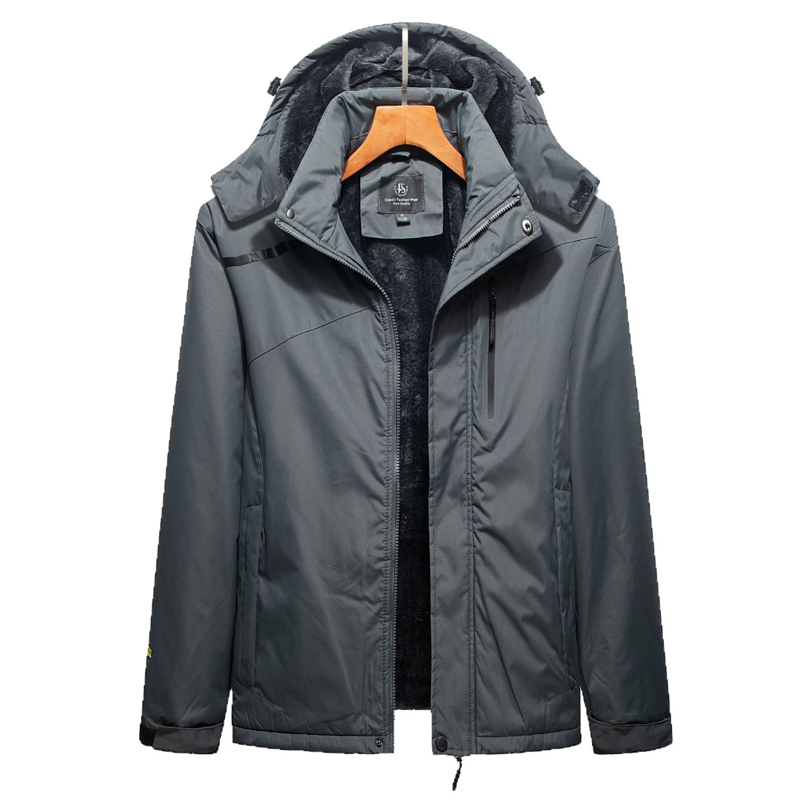 Women's functional parka with removable hood and warming fleece lining Chichicherry