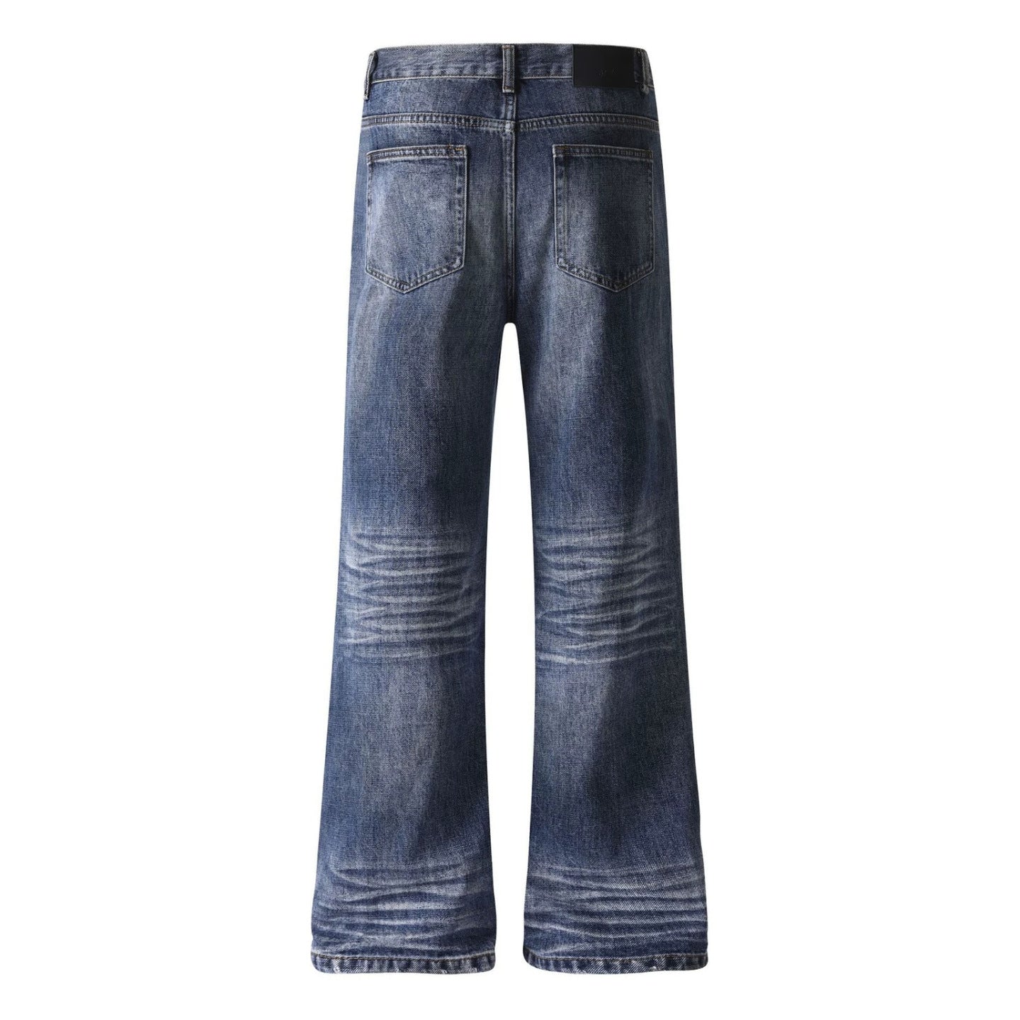 Women's wide cropped jeans with high waist and used effect Chichicherry