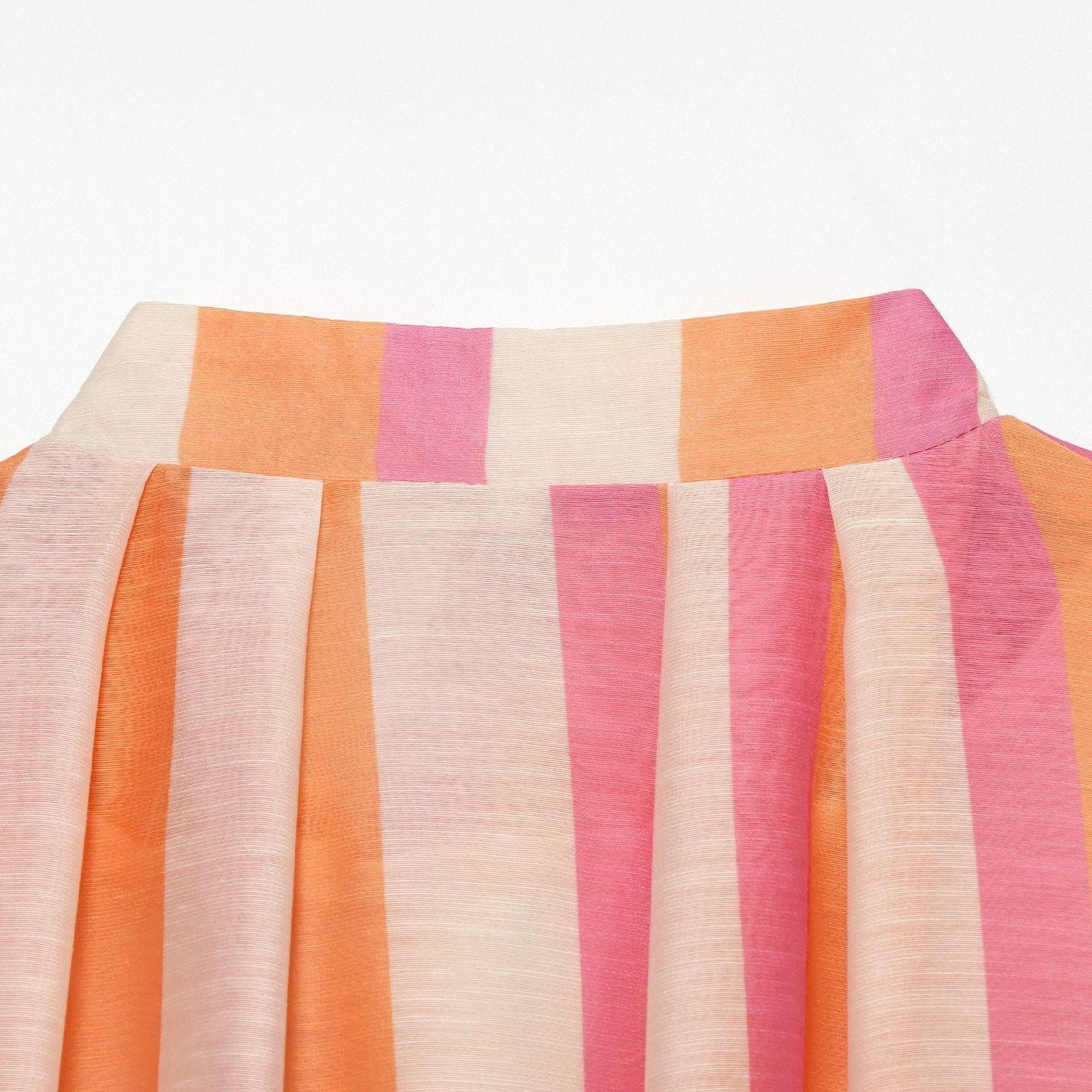 Women's Striped Cropped Bomber Jacket with High Stand Collar, Balloon Sleeves and Zipper Chichicherry