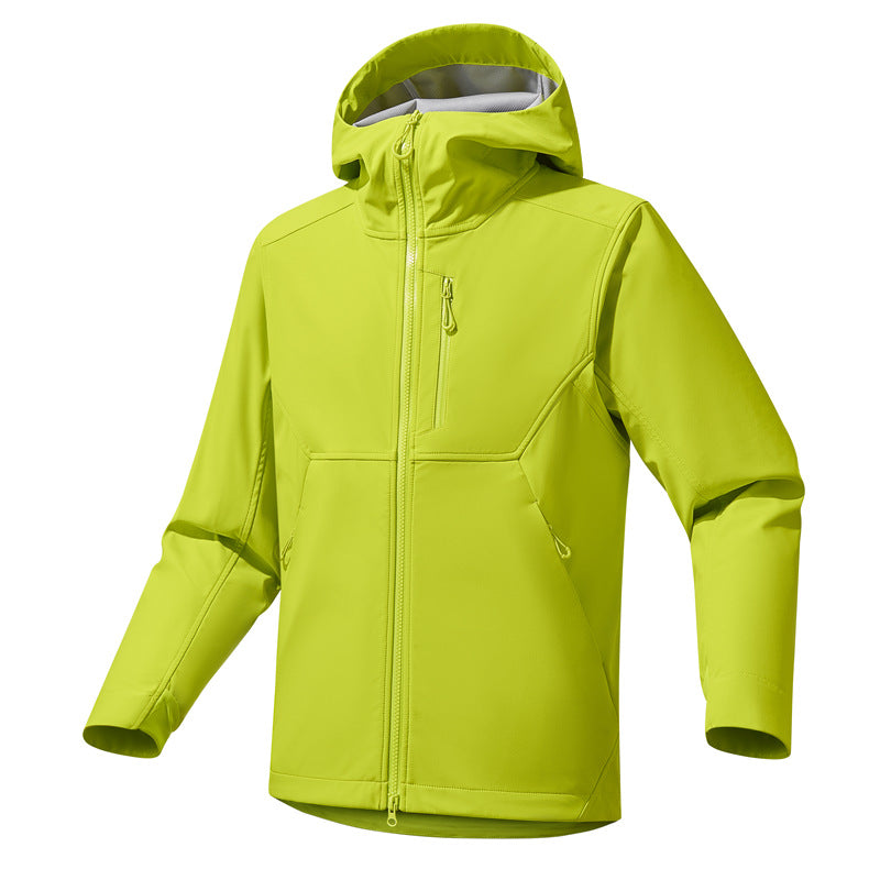 Men's Technical Softshell Hoodie Jacket with Hood, windproof membrane and ergonomic fit Chichicherry