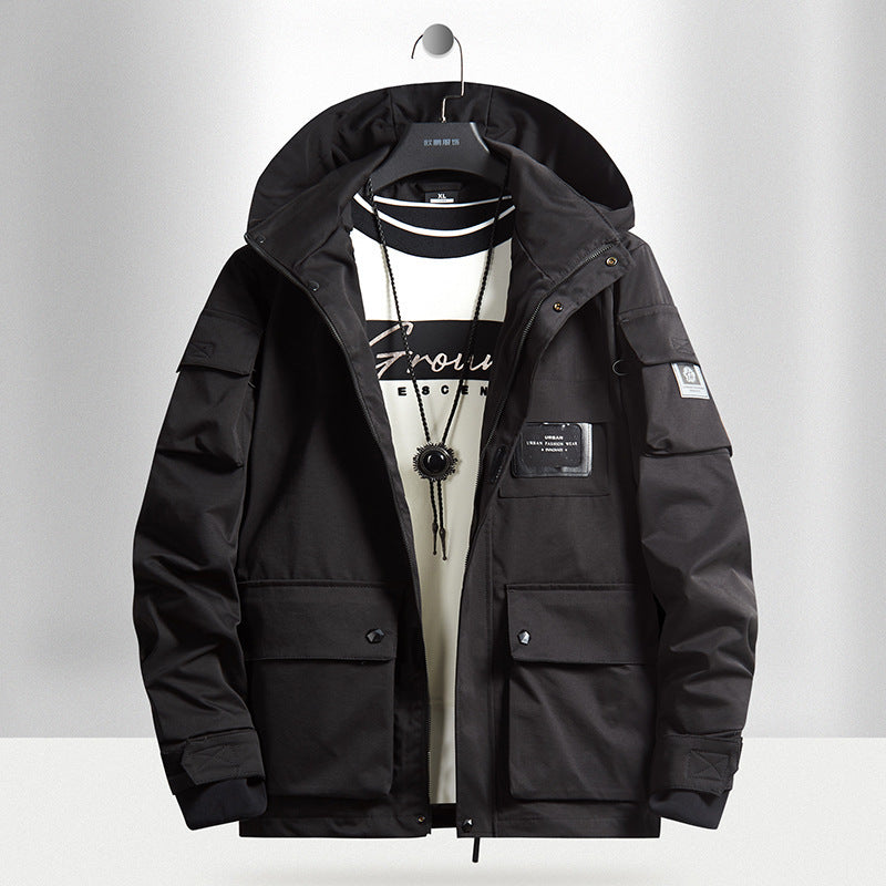Men's Urban Tech Parka with hood, multifunctional pockets and thermal insulation Chichicherry