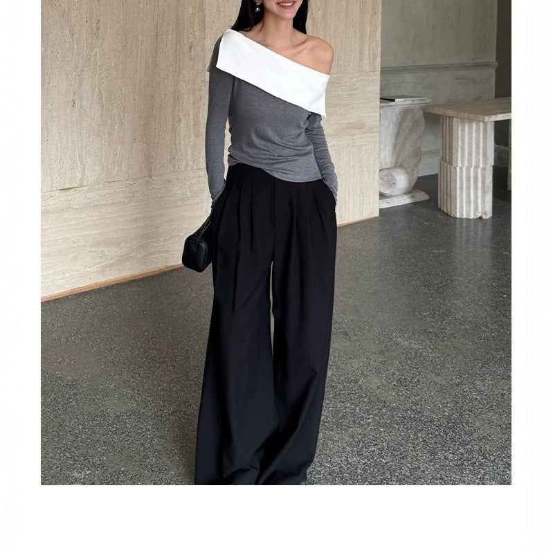 Ladies Elegant and Stylish Jumpsuit with Off-Shoulder Design Drune