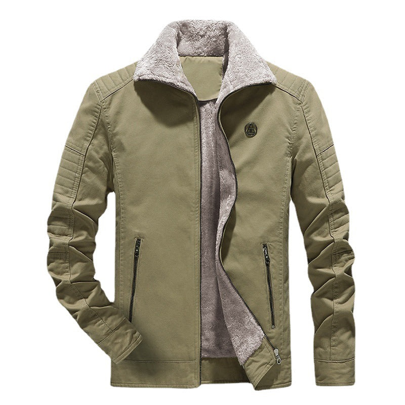 Men's hybrid flight jacket with teddy fleece lining and quilted sleeve yoke Chichicherry