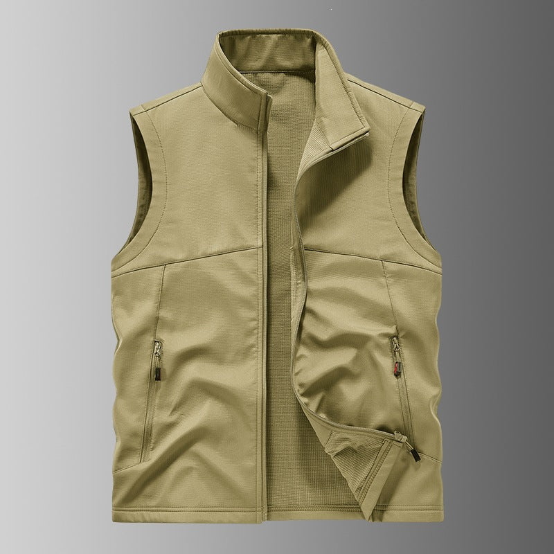 Men's softshell vest with fleece lining, windproof and water-repellent Chichicherry
